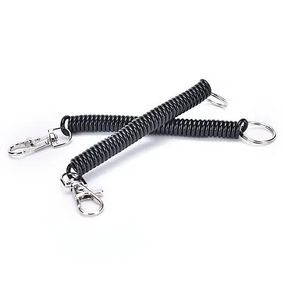 2x Tactical Retractable Elastic Rope Securit Gear Tool Hiking Camping Keycha_>' • $13.45